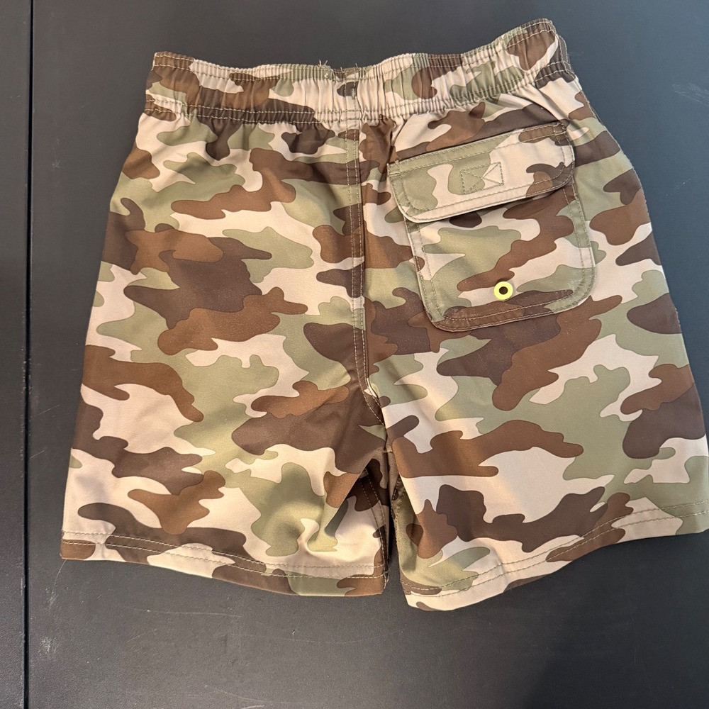 Wonder Nation Swim Trunks Boys Size 8 Dinosaur and Camo 2 Pack Set - Picture 7 of 9